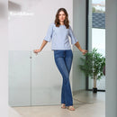 Fiona Flare Jean - Retro Blue