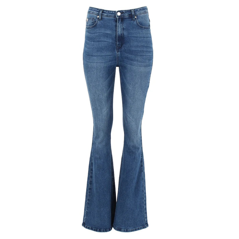 Fiona Flare Jean - Retro Blue