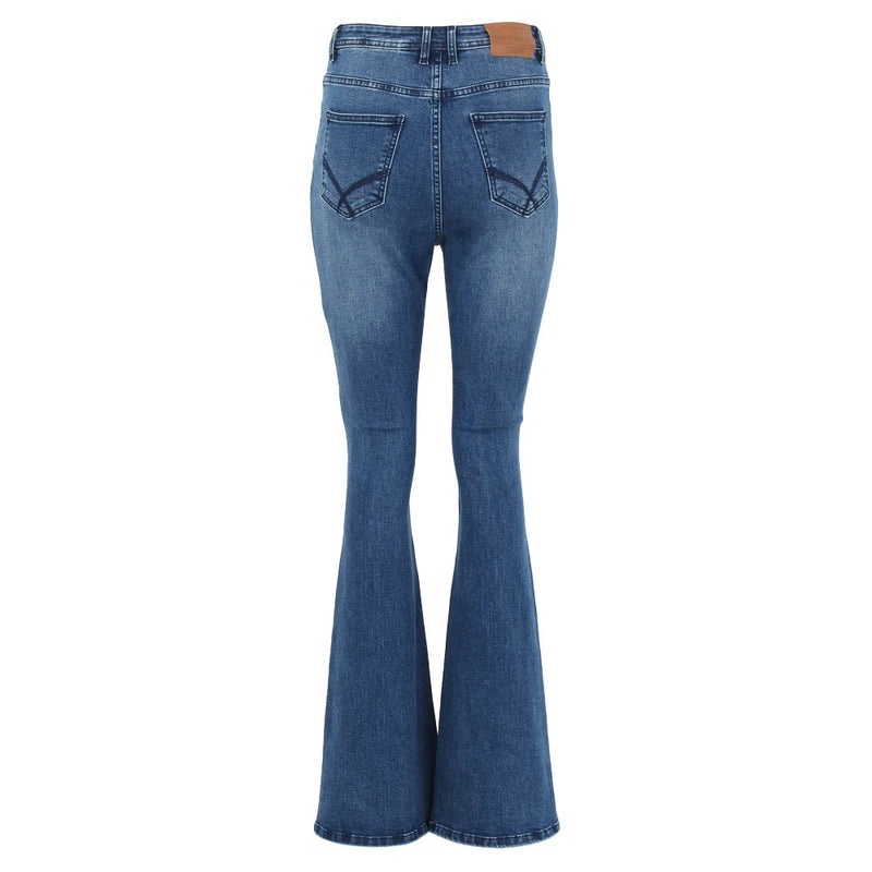 Fiona Flare Jean - Retro Blue