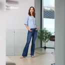 Fiona Flare Jean - Retro Blue