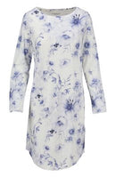 Floral Sleepshirt - Pearl White