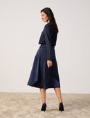 Animal Attention Short Skirt - Navy