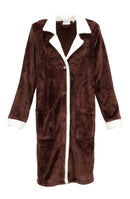 Full Length Fluffy Dressing Gow - Mocha