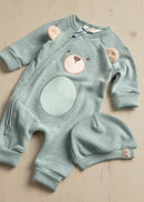 Foor Romper And Hat - Mineral