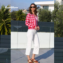 Frances Crop Jean - Soft White