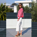 Frances Crop Jean - Soft White