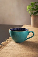 Indigo Chevron Stoneware Mug - 330ml