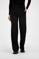 Franca 1 Wide Leg Satin Trouser - Jet Black