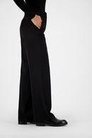 Franca 1 Wide Leg Satin Trouser - Jet Black
