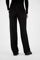 Franca 1 Wide Leg Satin Trouser - Jet Black