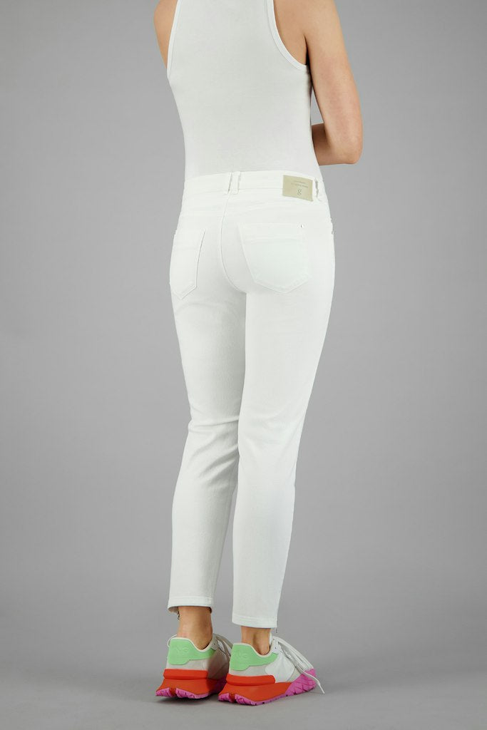 Zuri 121 Slim Fit Trouser - White Denim