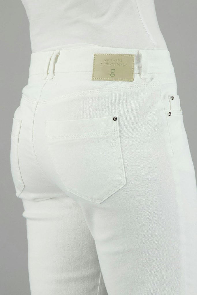 Zuri 121 Slim Fit Trouser - White Denim