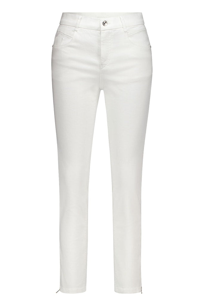Zuri 121 Slim Fit Trouser - White Denim