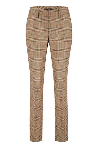 Denise Check Trouser - Brown Check