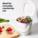 Easy-Clean 2.83L Compost Bin - White