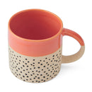 Wax Resist Orange Glaze Mug