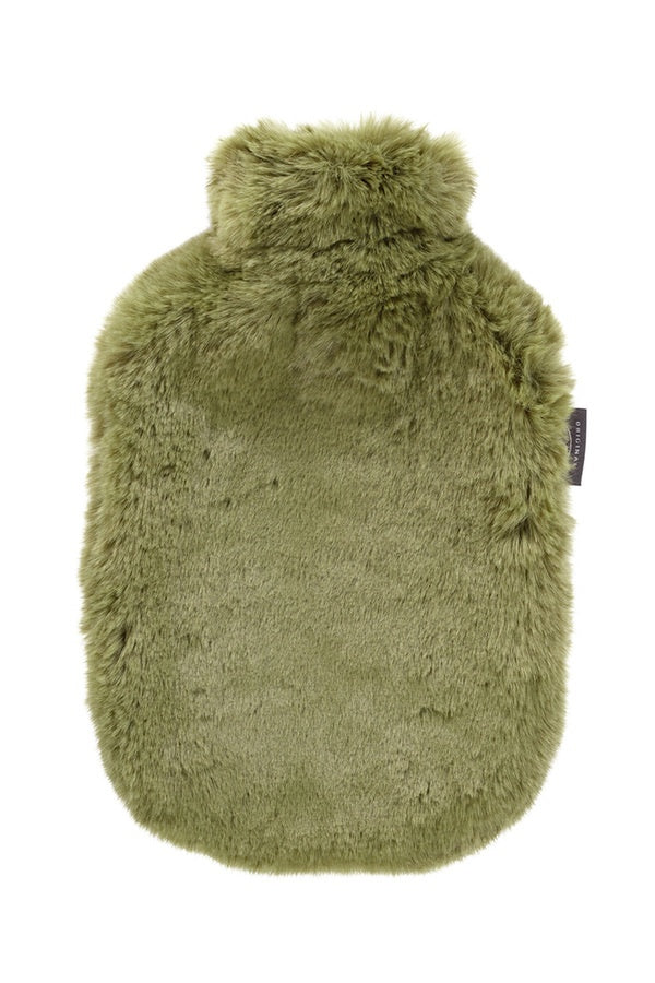 2 Litre Extra Soft Plush Hot Water Bottle - Green