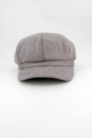 Suede Bakerboy Hat - Grey