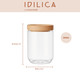 Idilica Glass Storage Jar with Beechwood Lid 500ml