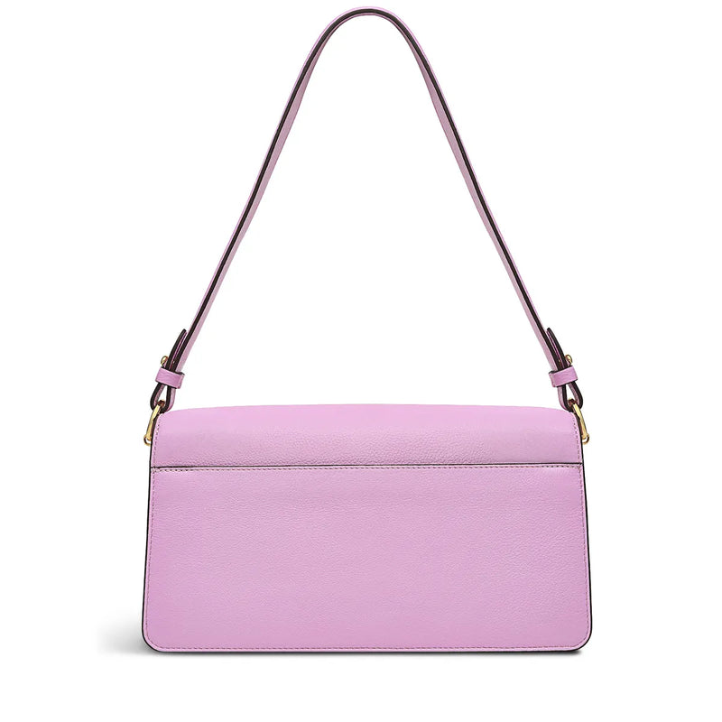 Leather Lane Flapover Shoulder - Sugar Pink