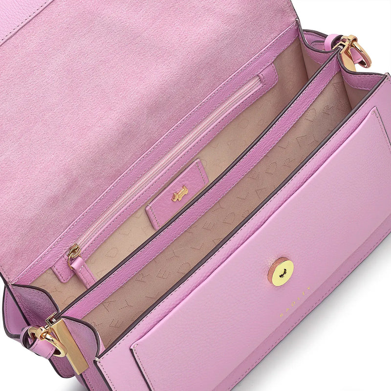 Leather Lane Flapover Shoulder - Sugar Pink