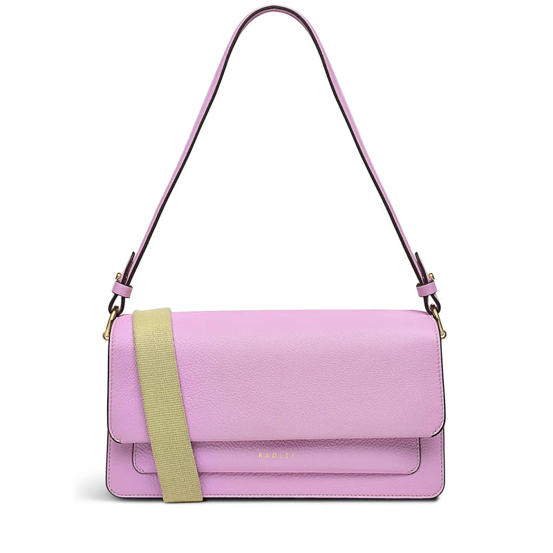 Leather Lane Flapover Shoulder - Sugar Pink