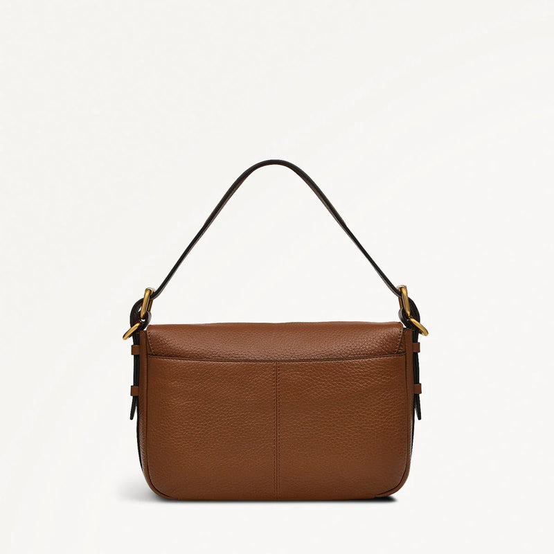 Small Flapover Crossbody - Saddle
