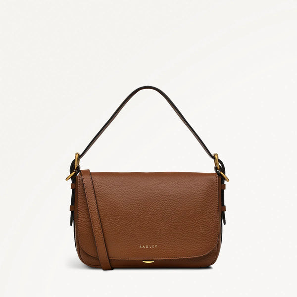 Small Flapover Crossbody - Saddle