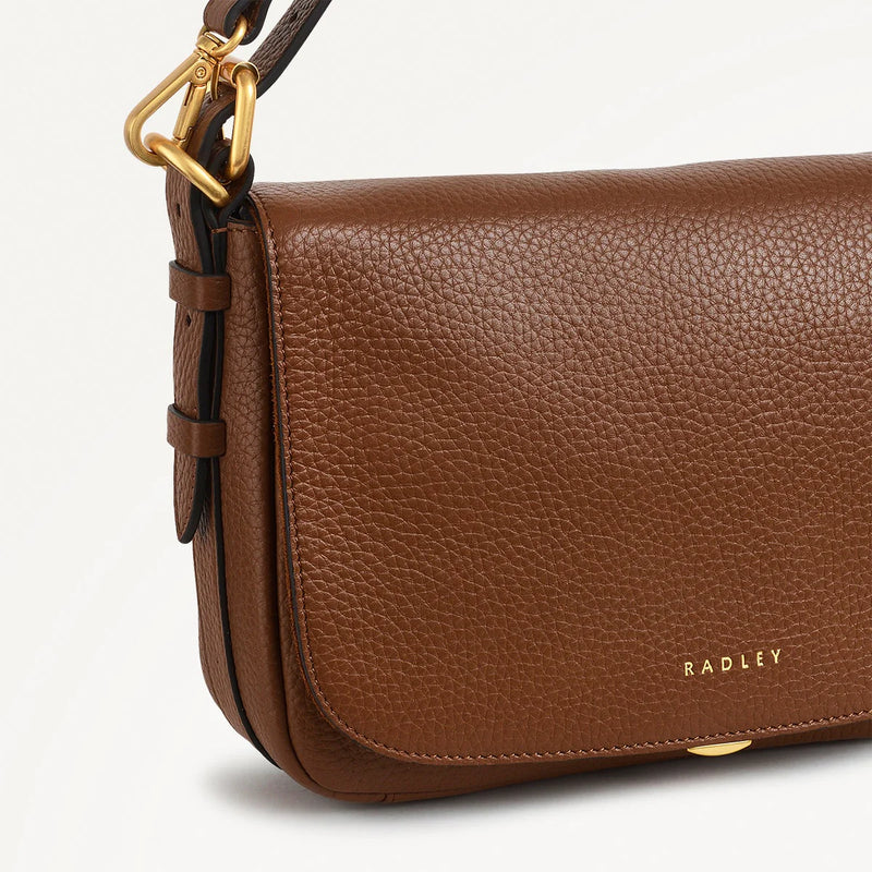 Small Flapover Crossbody - Saddle