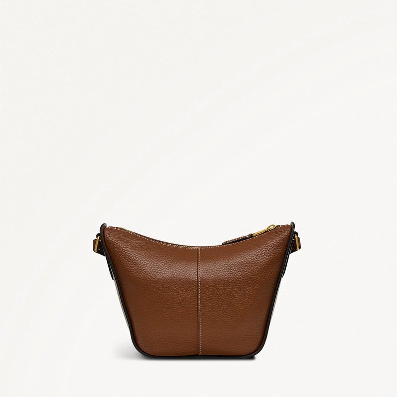 Small Ziptop Crossbody - Saddle