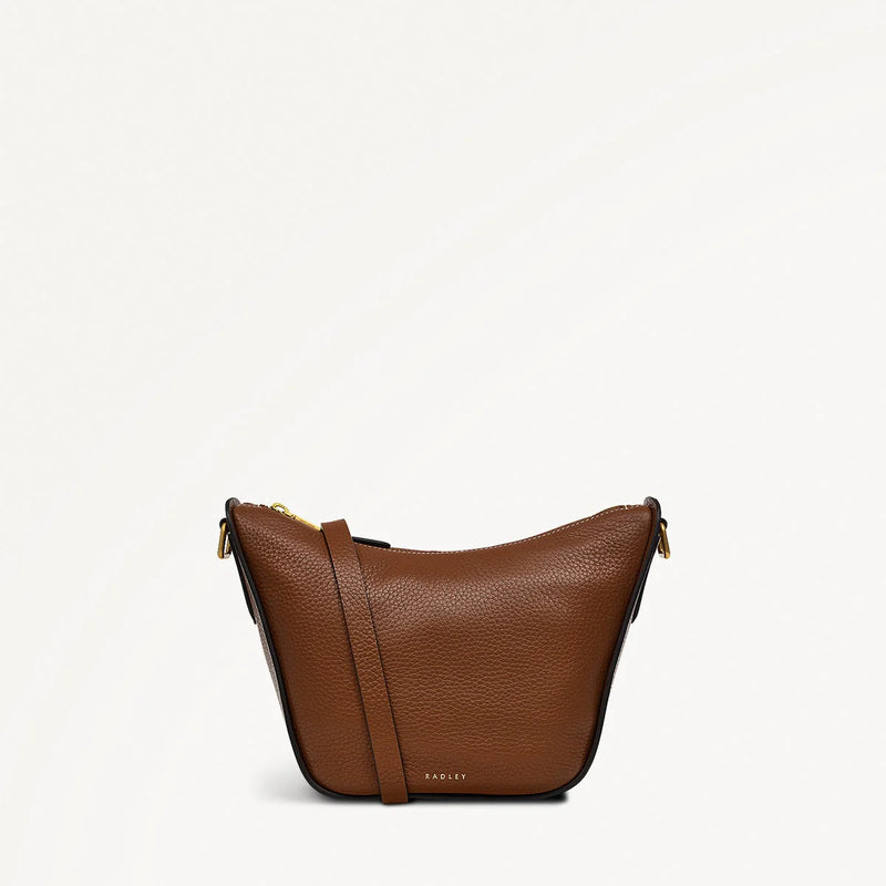 Small Ziptop Crossbody - Saddle