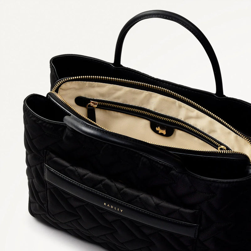 Holland Park Medium Ziptop Grab - Black