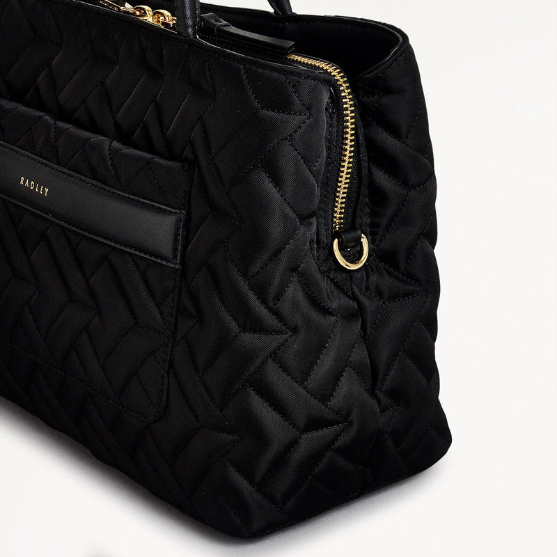 Holland Park Medium Ziptop Grab - Black