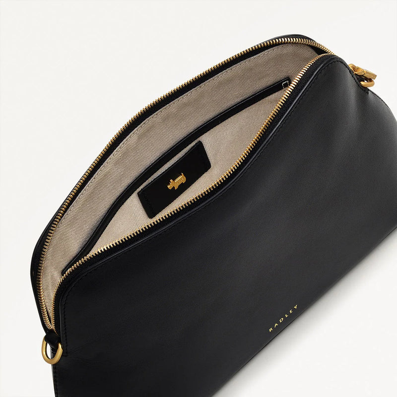 Medium Ziptop Crossbody - Black