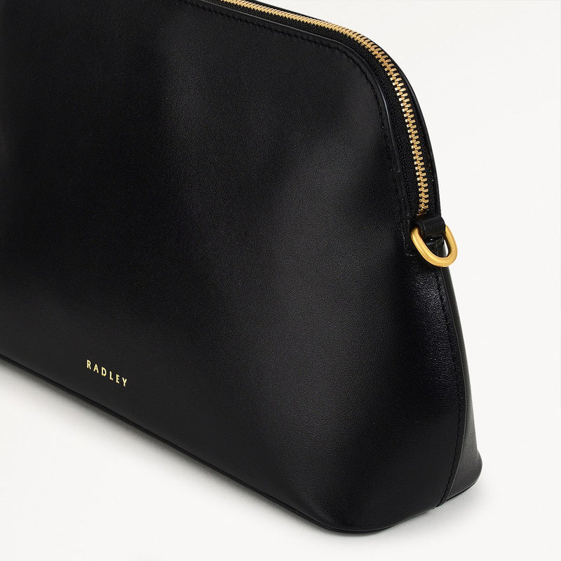 Medium Ziptop Crossbody - Black