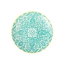 Yellow and Blue Geometric Stoneware Side Plate - 18cm