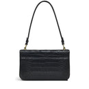 Hanley Croc Flapover Shoulder - Black
