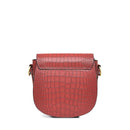 Liverpool Street Faux Croc Crossbody - Red