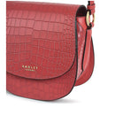 Liverpool Street Faux Croc Crossbody - Red