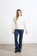 Hannah Textured Top - Cream
