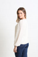 Hannah Textured Top - Cream