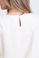 Hannah Textured Top - Cream