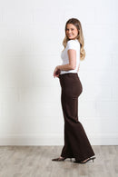 Harriet Pintuck WideLeg Jean - Chocolate