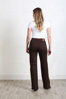 Harriet Pintuck WideLeg Jean - Chocolate