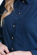 Hazel Shirt Dress - Teal