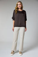 Herringbone Trouser - Beige