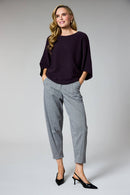 Herringbone Barrel Trouser - Light Grey