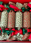 Holly Berry Red & Ivory Crackers Mix Set of 6