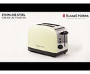 Stainless Steel Toaster 2 Slice - Cream