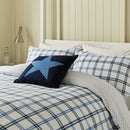 Hunters Check Brushed Cotton Duvet Cover Set - Cobalt/Navy